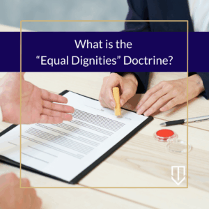 Underwood equal dignities doctrine